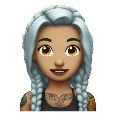 Tattooed girl sticker