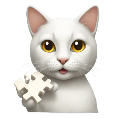 Cat doing a puzzle sticker