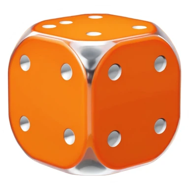 12-sided dice orange sticker