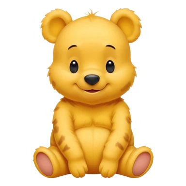 a cute sitting whinne the pooh sticker