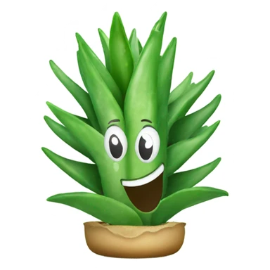 Aloe vera smiling sticker