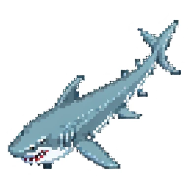 shark swimming in ocean sticker