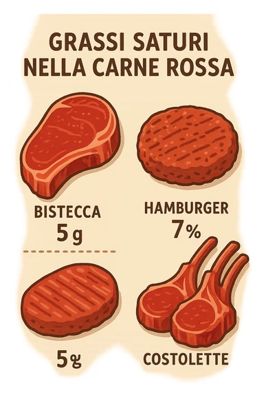 grassi saturi carne rossa in italiano sticker