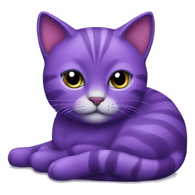 Cartoon purple cat catnap sticker