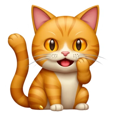 gato scratching and mad sticker