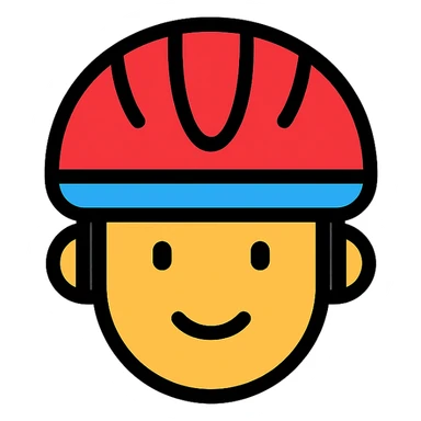 face in a bicycle helmet sticker