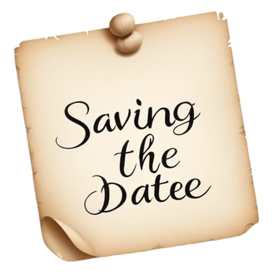 Saving the date  sticker