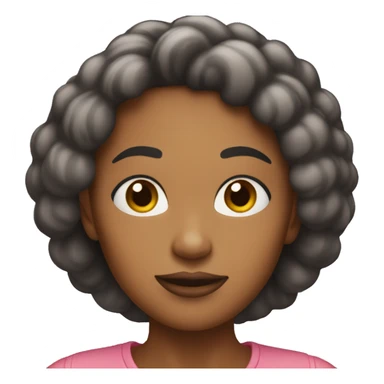 madre pelo negro y piel clara sticker