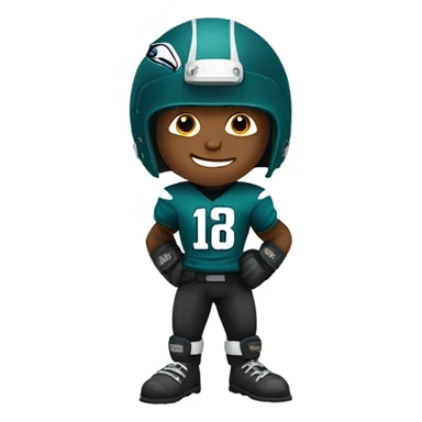 boy in helmet and gloves, parade pose, eagles player  sticker
