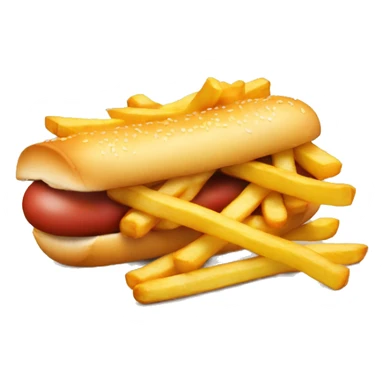 french fries with hotdog sticker