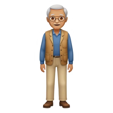 old man full body sticker