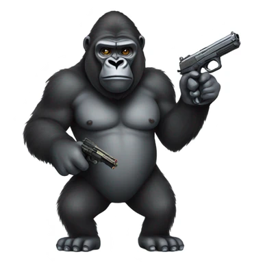 Gorilla with a gun sticker