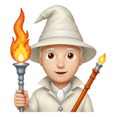 A kkk guy with a torch and pointy hat sticker