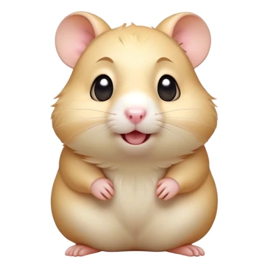 Cinematic Comical Cream Hamster Portrait Emoji, Head tilted dramatically with an exaggeratedly amused expression, featuring a striking cream coat with a luminous sheen, wide, expressive dark eyes filled with playful disbelief, Simplified yet hilariously expressive features, highly detailed, glowing with a slightly sassy glow, high shine, dramatic yet playful, stylized with an air of cheeky mischief, bright and endearing, soft glowing outline, capturing the essence of a spirited and over-the-top hamster, so meme-worthy it feels like it could side-eye its way into internet fame instantly! sticker
