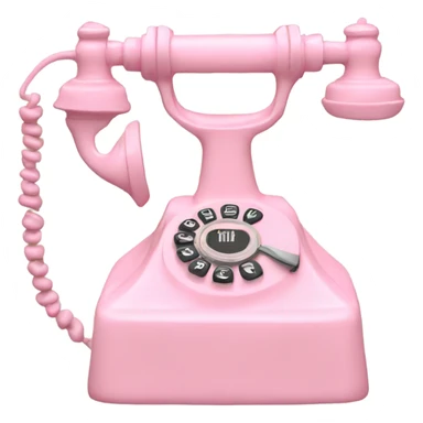 light pink Vintage Phone  sticker