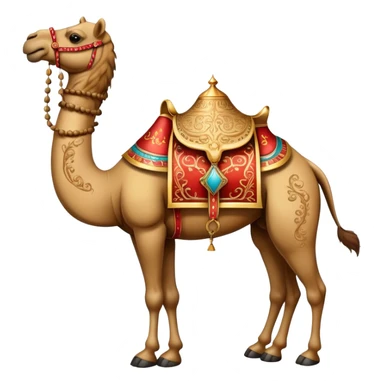 Vintage Arabian circus camel with filigree sticker