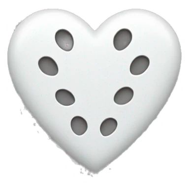 White heart with small paw prints  sticker