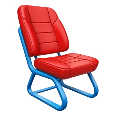 Generate an Airbnb category syle icon of a broken football seat sticker