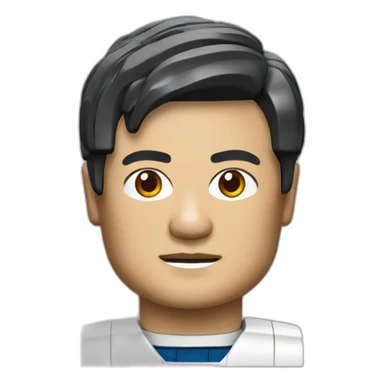 Portrait of a Chinese resident in Lego style sticker