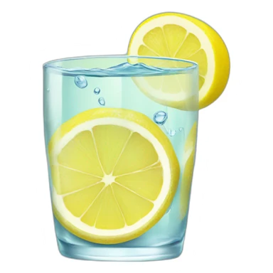 Coin on a lemon in glass of water sticker