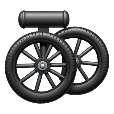 he aircraft's landing gear is one inflated, plump wheel with a strut, black in color, cartoon-style sticker