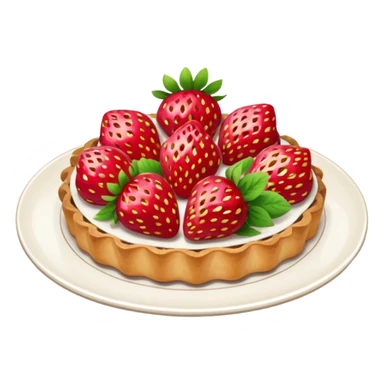 Postres de fresas y  nuez sticker