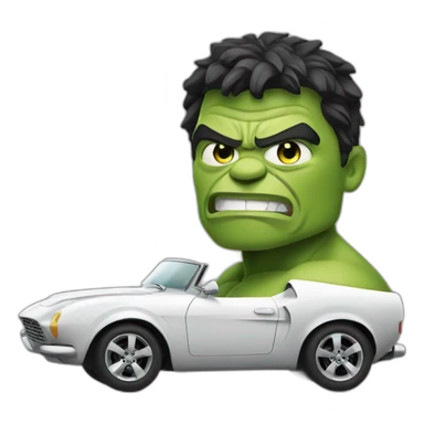 Hulk Driving 007 Car sticker