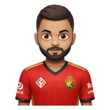 Virat kohli in RCB jersey sticker