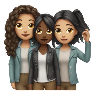 Four girls sticker