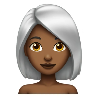 Brown skin girl with wolfcut sticker