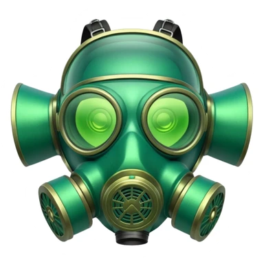 glitter green viper valorant gas mask sticker