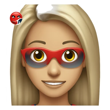 heart eyes with kac footbal team logo sticker