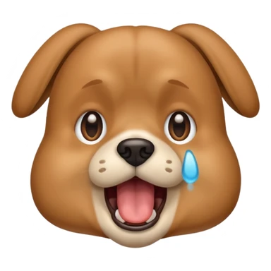 animal crying with shout, full dogy sticker