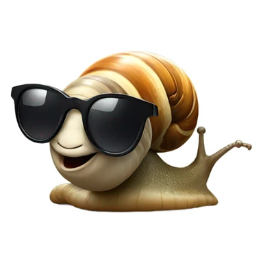 snail with sunglasses sticker