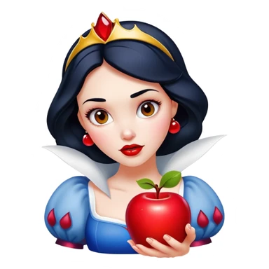 disney snow white princess with poison apple sticker