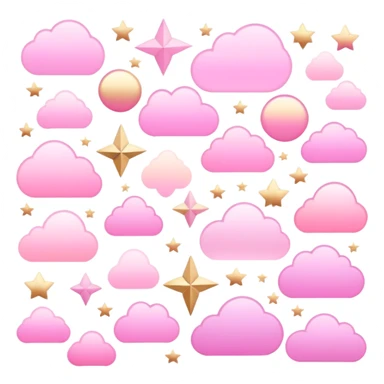 Divine ethereal Romantic pink-gold-pastel lush gradients aesthetic sticker