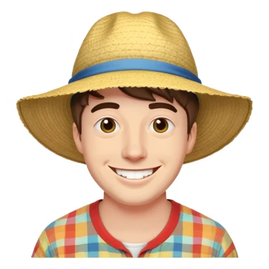 mr beast aka jimmy donaldson smilijg wearing his big stupid sunhat sticker