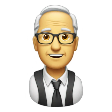 old boss in advertising agency sticker