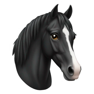 Ferrari horse black sticker