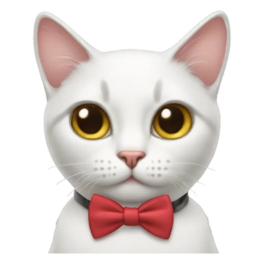 cat with a bowtie sticker