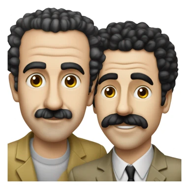 borat with his cousin bilo sticker