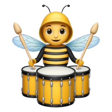 drum player bee sticker