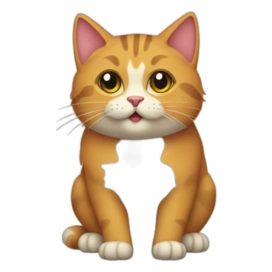 Multicolor cat sticker