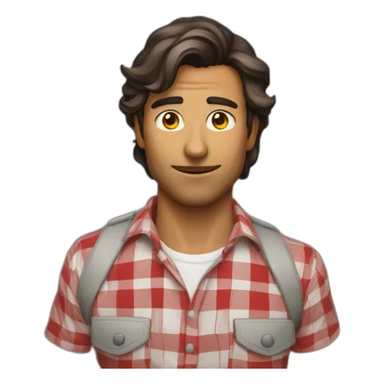 reno con nariz roja sticker