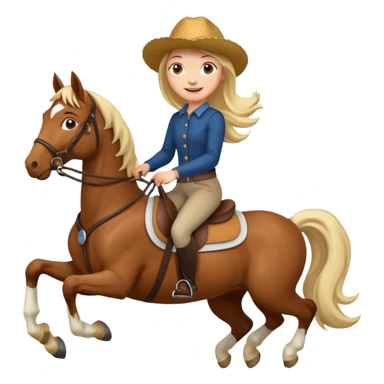 Girl in a horse sticker
