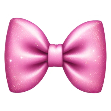 Pink bow with sparkles around it sticker