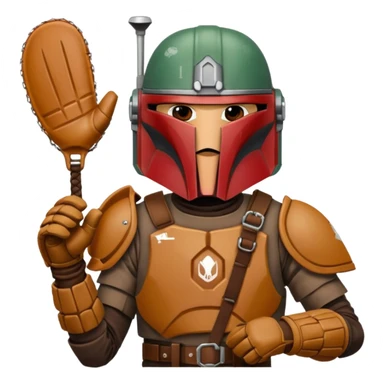 Mandalorian with a Catcher's mitt sticker