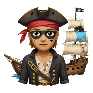 Gemisi batan bir korsan sticker