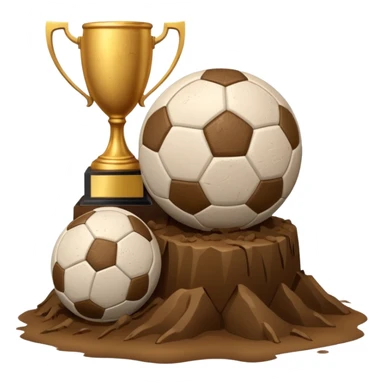 Soccer ball + poop+trophy sticker