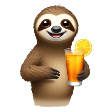 happy sloth with spritz sticker